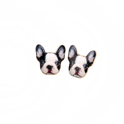 Boston Terrier Love My Puppy Earrings