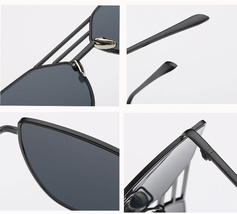 Cat Eye Fashion Sunglasses For Women Men Brand Designer Mirror