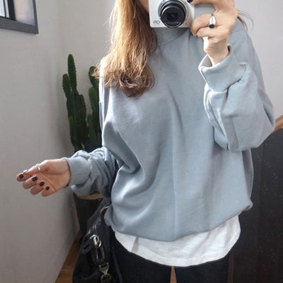 Women's Plain Sweatshirt Pullover Tops