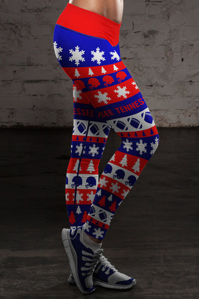 Tennessee Ugly Christmas Classic Football Leggings