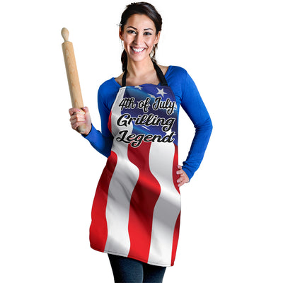 4th July Grilling Womens Apron